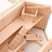 Hamsterbur 80x40x43 cm massivt granträ