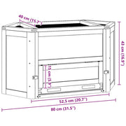 Hamsterbur 80x40x43 cm massivt granträ