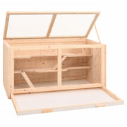 Hamsterbur 89,5x45x45 cm massivt trä gran