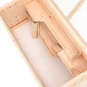 Hamsterbur 89,5x45x45 cm massivt trä gran