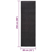 Sisalmatta för klösstolpe svart 80x250 cm