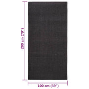 Sisalmatta för klösstolpe svart 100x200 cm