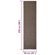 Sisalmatta för klösstolpe brun 66x250 cm
