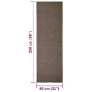 Sisalmatta för klösstolpe brun 80x250 cm