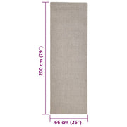 Sisalmatta för klösstolpe sandfärgad 66x200 cm