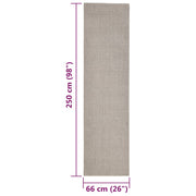Sisalmatta för klösstolpe sandfärgad 66x250 cm