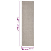 Sisalmatta för klösstolpe sandfärgad 80x300 cm