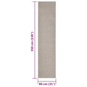 Sisalmatta för klösstolpe sandfärgad 80x350 cm