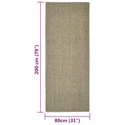 Sisalmatta för klösstolpe taupe 80x200 cm