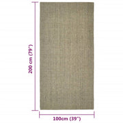 Sisalmatta för klösstolpe taupe 100x200 cm