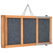 Hundramp grå 120x30 cm massiv gran
