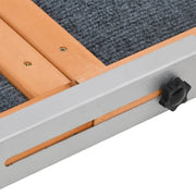Hundramp grå 120x30 cm massiv gran