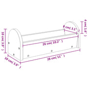 Kaninmatare 28x10x10 cm massivt granträ