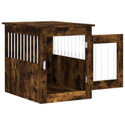 Hundbur/sidobord rökfärgad ek 55x75x65 cm konstruerat trä
