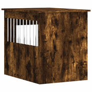 Hundbur/sidobord rökfärgad ek 55x75x65 cm konstruerat trä