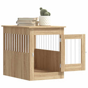 Hundbur/sidobord sonoma-ek 55x80x68 cm konstruerat trä