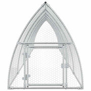 Hönsbur silver 600x105x120 cm galvaniserat stål