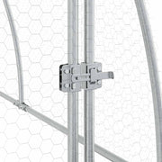 Hönsbur silver 600x105x120 cm galvaniserat stål