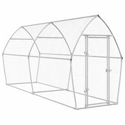 Hönsbur silver 400x105x182 cm galvaniserat stål