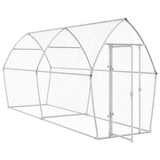 Hönsbur silver 400x105x182 cm galvaniserat stål