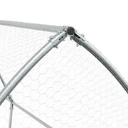 Hönsbur silver 400x105x182 cm galvaniserat stål
