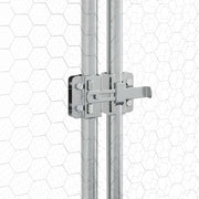 Hönsbur silver 400x105x182 cm galvaniserat stål