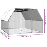Hönsbur 3x4x2 m galvaniserat stål