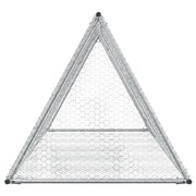 Kaninbur silver 200x105x91 cm galvaniserat stål