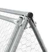 Kaninbur silver 200x105x91 cm galvaniserat stål