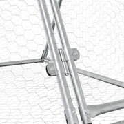 Kaninbur silver 200x105x91 cm galvaniserat stål