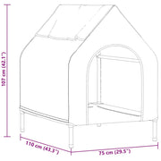 Djurhus Svart 110 x 75 x 90 cm Stål