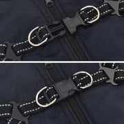 Hundtäcke med sele vattentät reflex marinblå L40