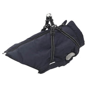 Hundtäcke med sele vattentät reflex marinblå L52