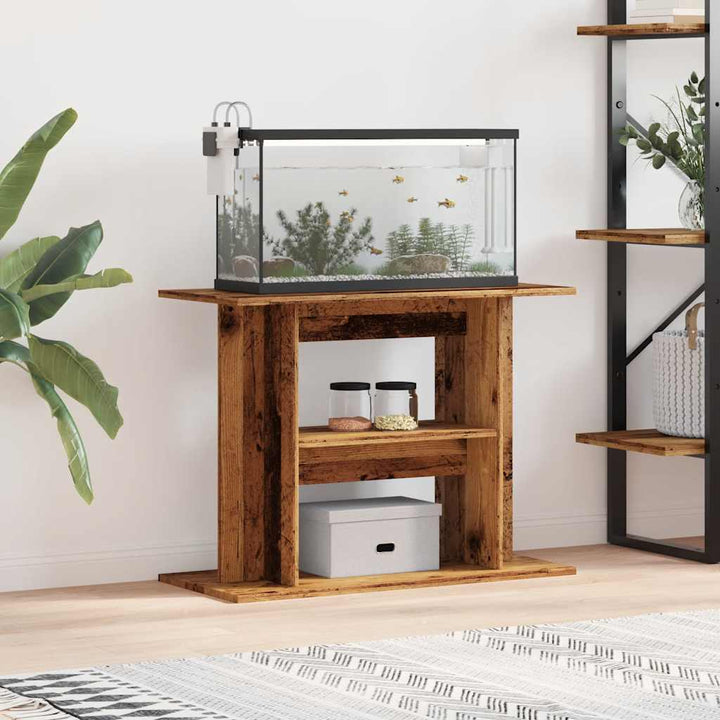 Akvariestativ gammalt trä 80x35x60 cm konstruerat trä