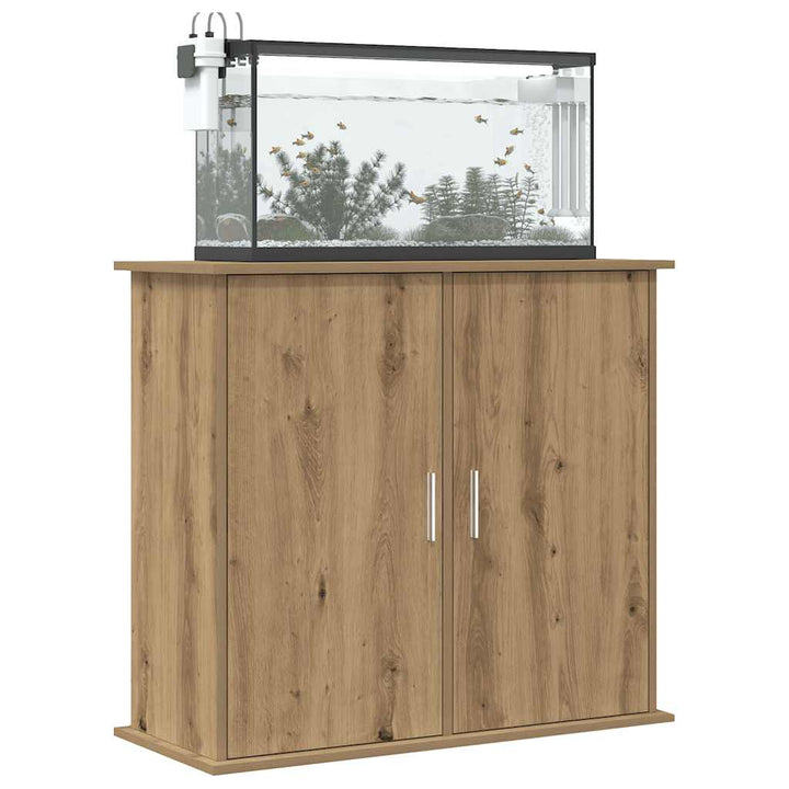 Akvariestativ hantverksmässig ek 81x36x73 cm konstruerat trä