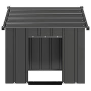 Hundkoja med tak 85x107x81 cm galvaniserat stål