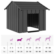 Hundkoja med tak 85x107x81 cm galvaniserat stål