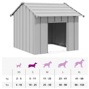 Hundkoja med tak 85x107x81 cm galvaniserat stål