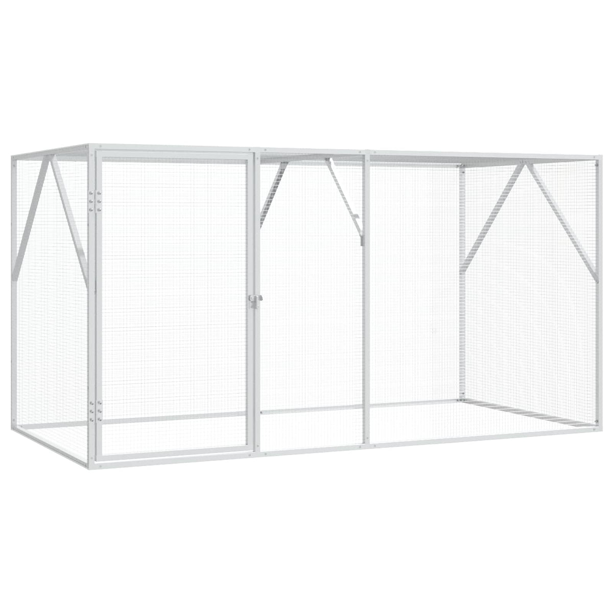 Fågelbur Silver 208 x 102 x 108 cm