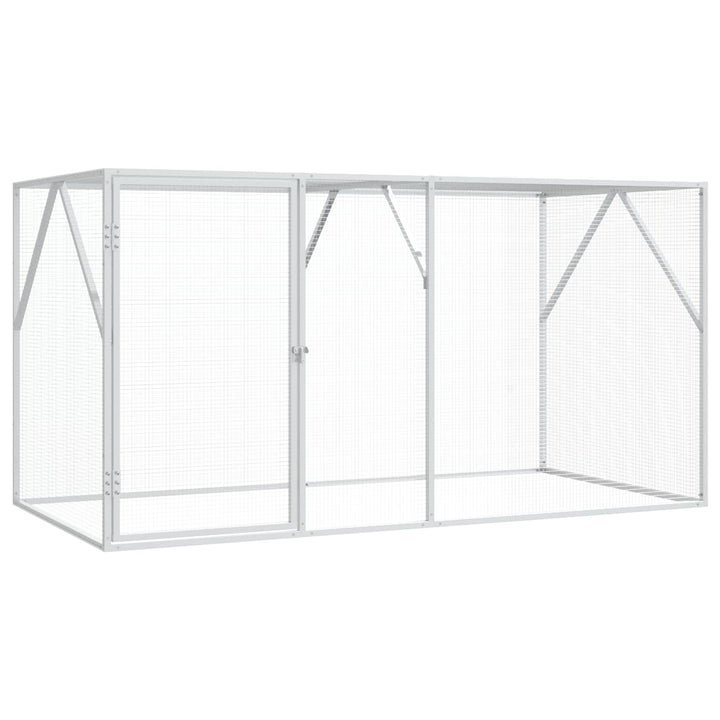Fågelbur Silver 208 x 102 x 108 cm