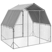 Hönsgård med tak 2,5x2x2,25 m galvaniserat stål