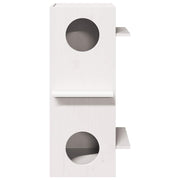 Katthus vit 43x43x90 cm massiv furu