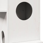 Katthus vit 43x43x90 cm massiv furu