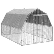 Hönsgård med tak 2,5x4x2,25 m galvaniserat stål