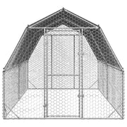 Hönsgård med tak 2,5x4x2,25 m galvaniserat stål