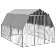Hönsgård med tak 2,5x4x2,25 m galvaniserat stål