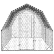 Hönsgård med tak 2,5x4x2,25 m galvaniserat stål