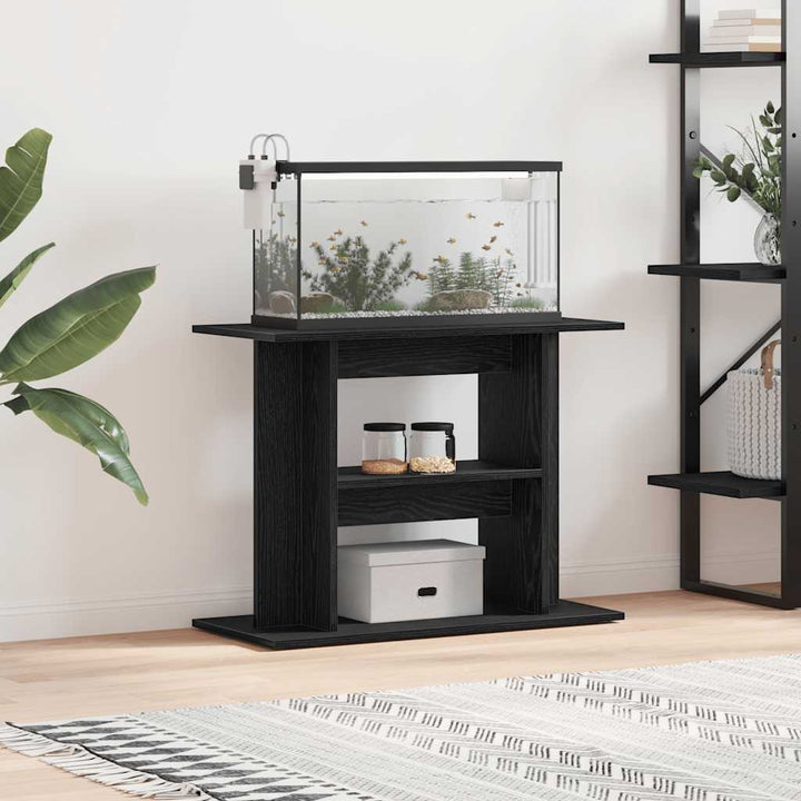 Akvarieställ svart ek 80x35x60 cm konstruerat trä