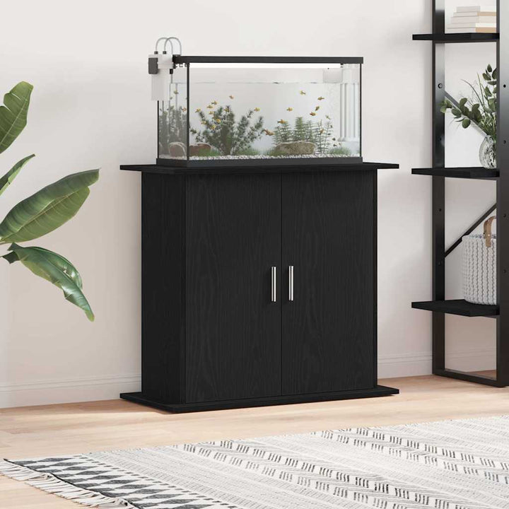 Akvariestativ svart ek 81x36x73 cm konstruerat trä