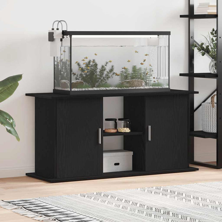 Akvariebänk svart ek 121x41x58 cm konstruerat trä